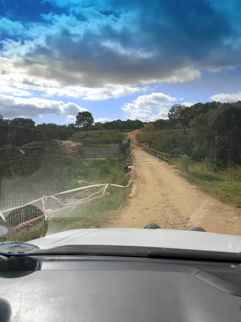 Inspecting the Serenje road alignment
